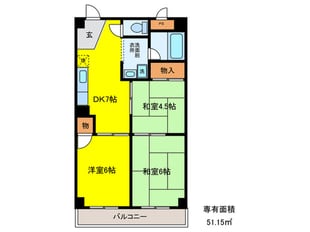 サンシャイン羽曳野の物件間取画像